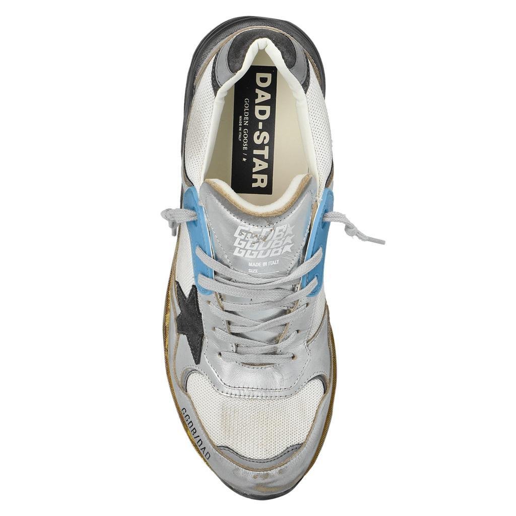 Golden Goose Running Dad Mesh Sneaker in Silver, Grey & White