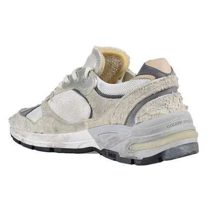 Golden Goose Running Dad Sneaker in White/Silver