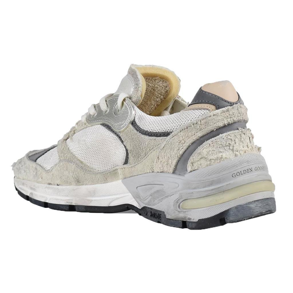 Golden Goose Running Dad Sneaker in White/Silver