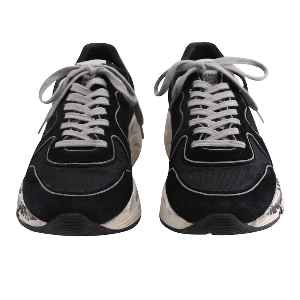 Golden Goose Running Sole Sneaker in Black/Silver