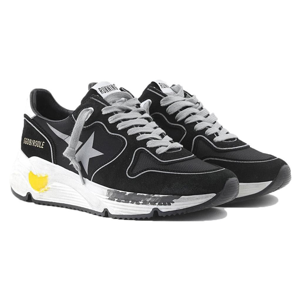 Golden Goose Running Sole Sneaker in Black/Silver