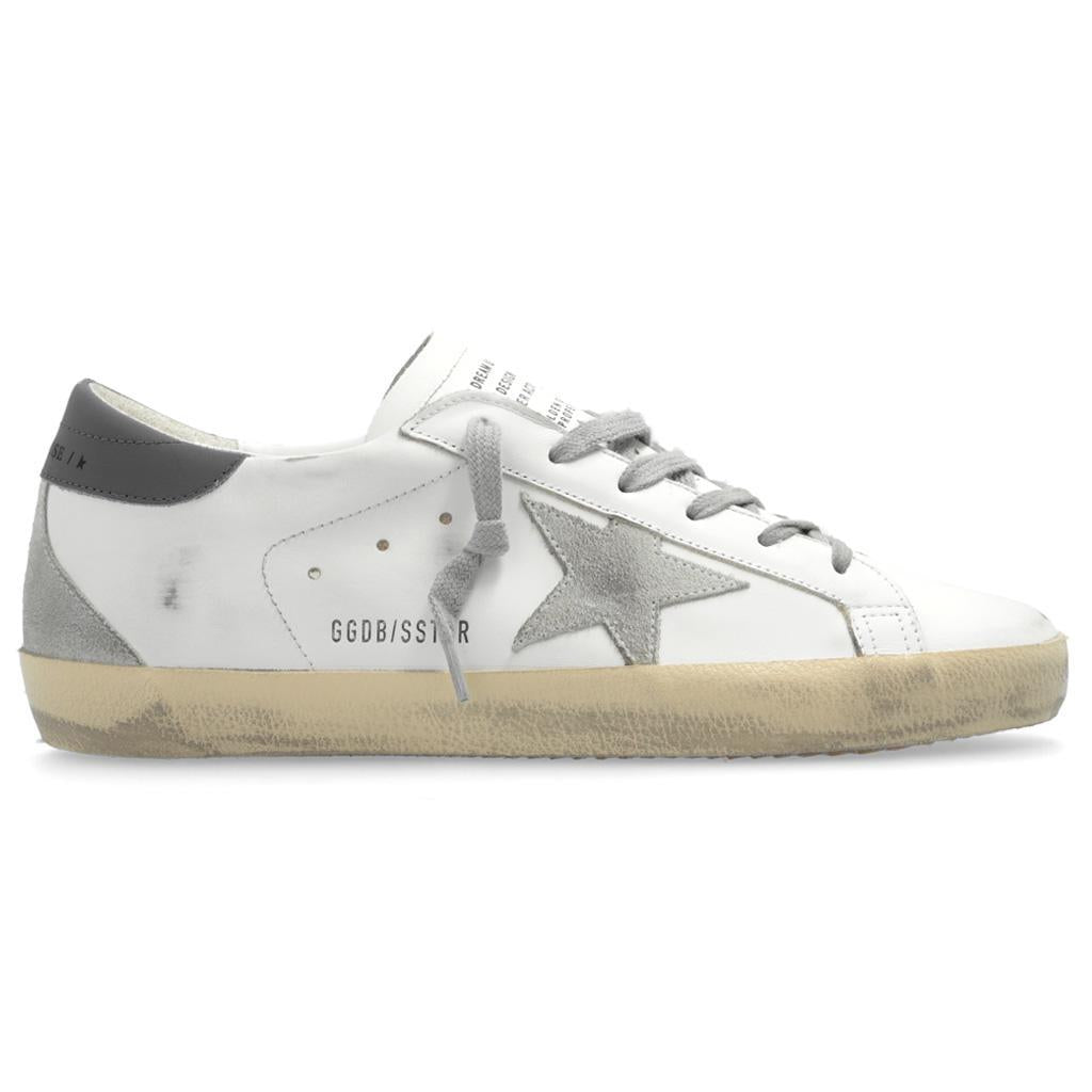 Golden Goose Super Star Classic Sneakers in White, Ice & Dark Grey