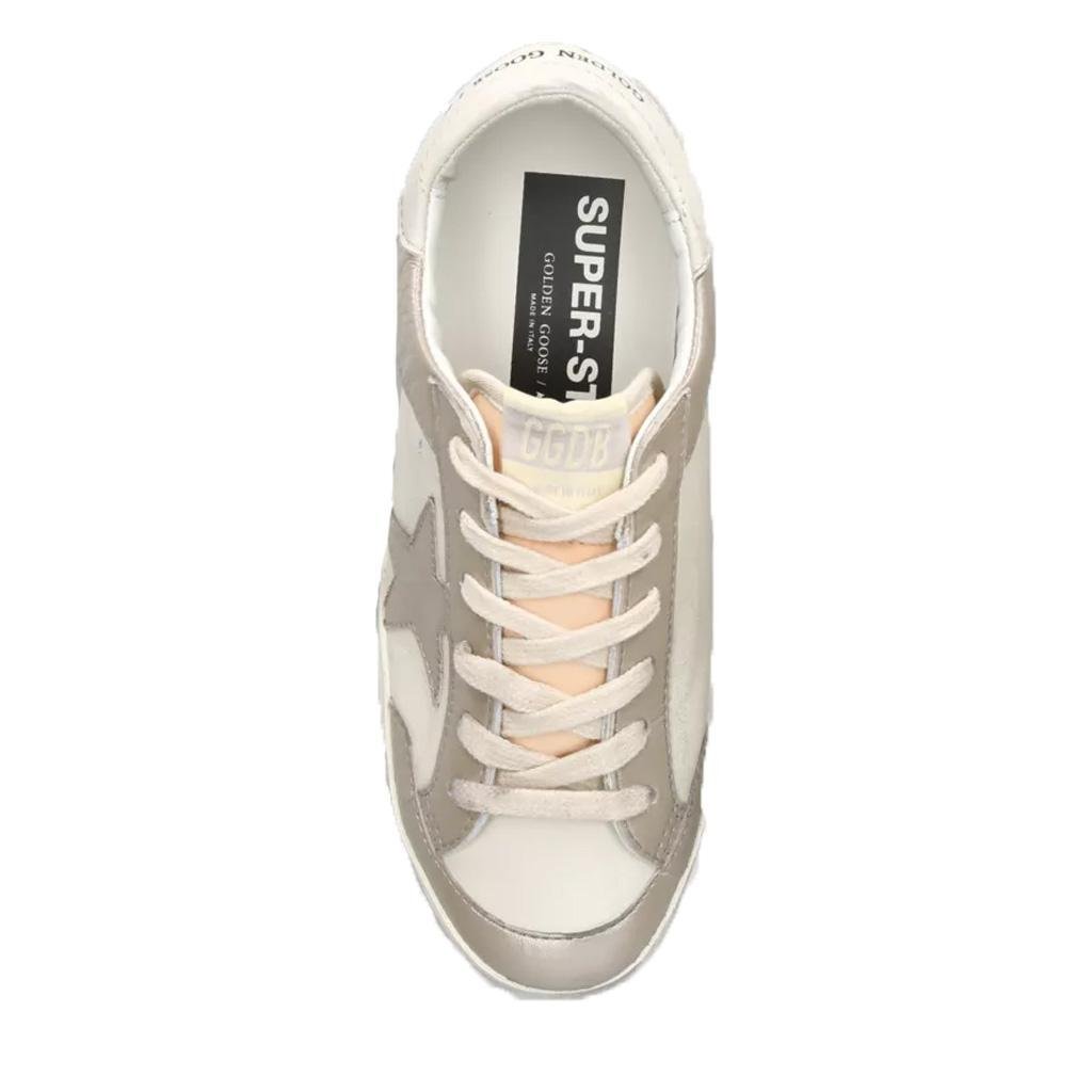 Golden Goose Super Star Leather Sneaker in White/Sand