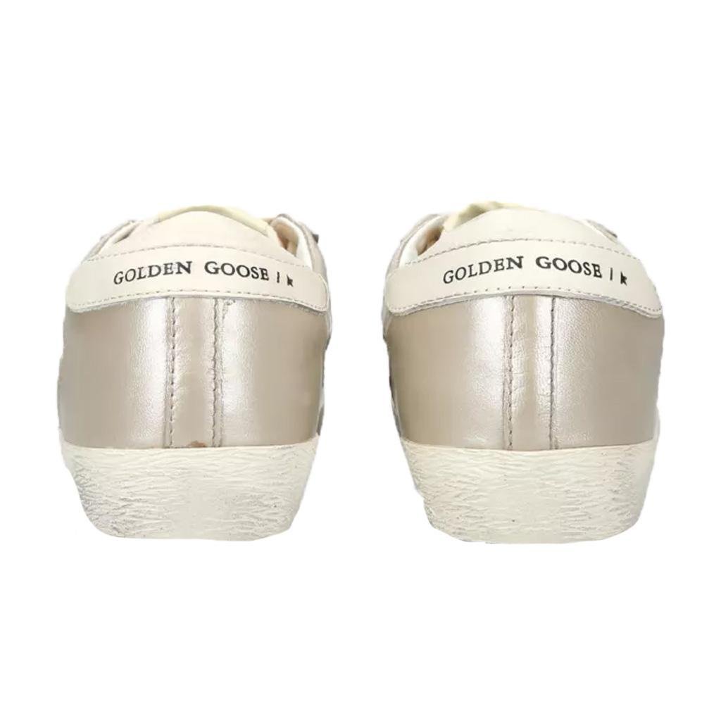 Golden Goose Super Star Leather Sneaker in White/Sand