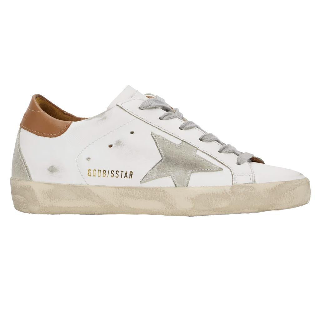 Golden Goose Superstar in White, Ice & Light Brown