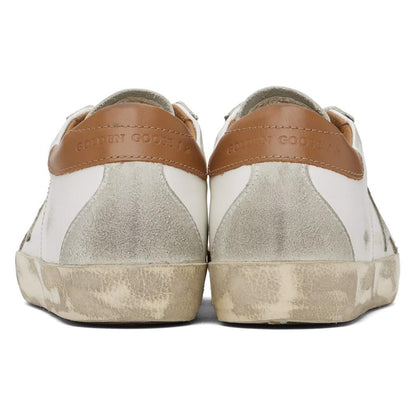 Golden Goose Superstar in White, Ice & Light Brown