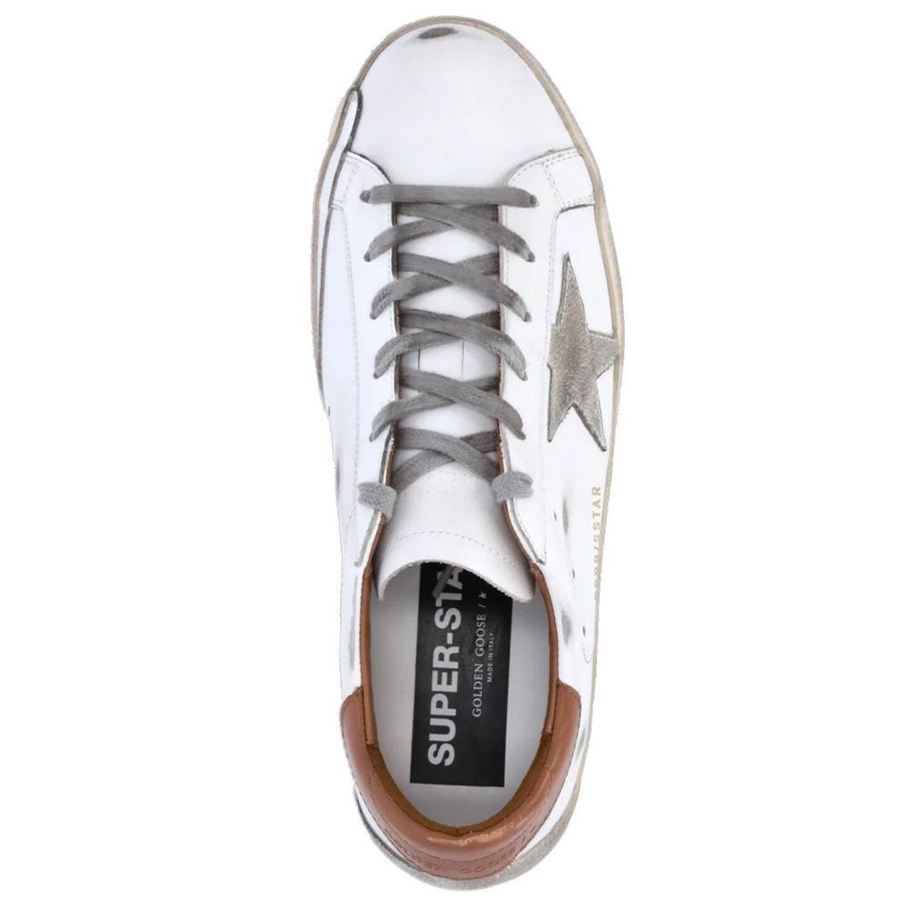 Golden Goose Superstar in White, Ice & Light Brown