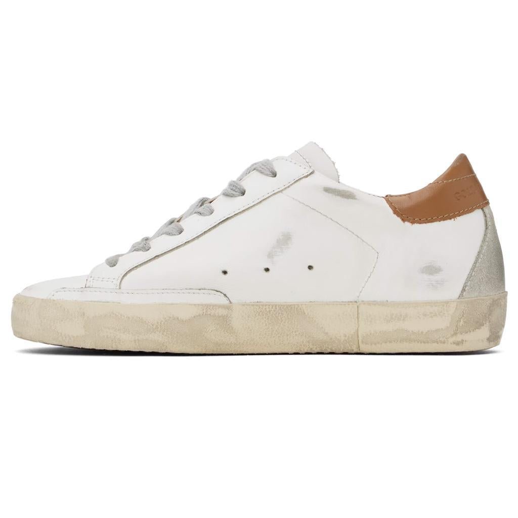 Golden Goose Superstar in White, Ice & Light Brown