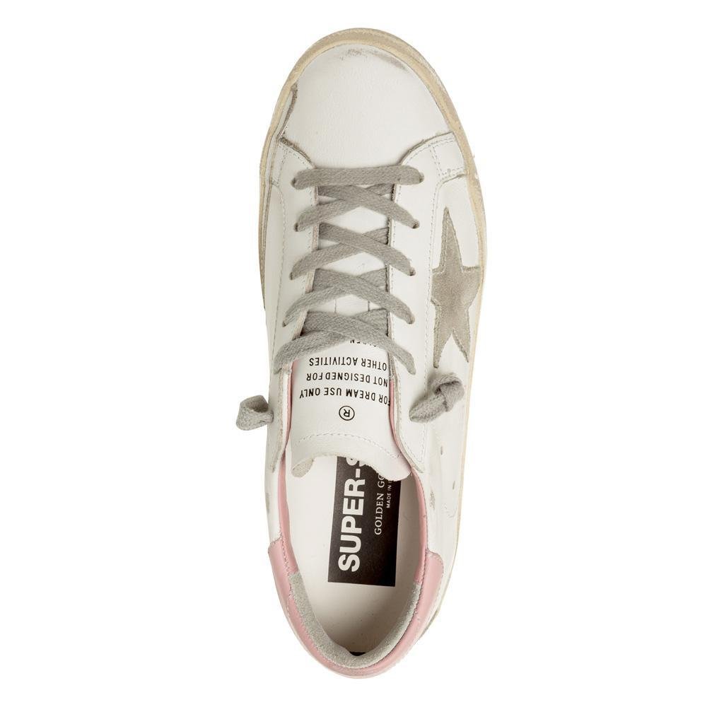 Golden Goose Superstar Sneakers in White, Ice & Light Pink
