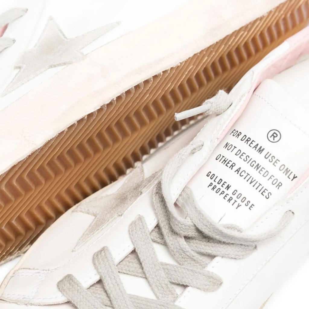 Golden Goose Superstar Sneakers in White, Ice & Light Pink