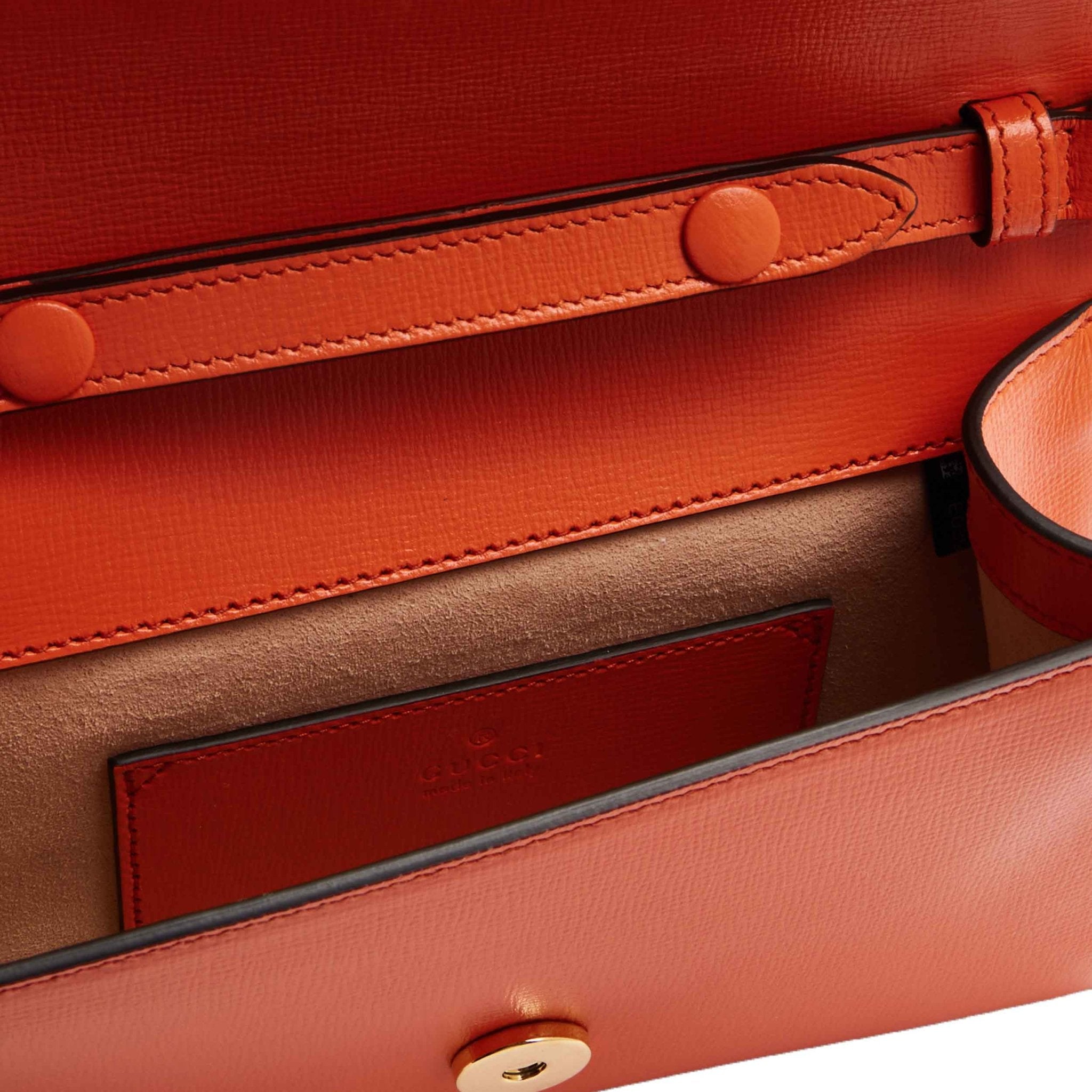 Gucci 1955 Horsebit Azalea Monochrome Bag in Orange