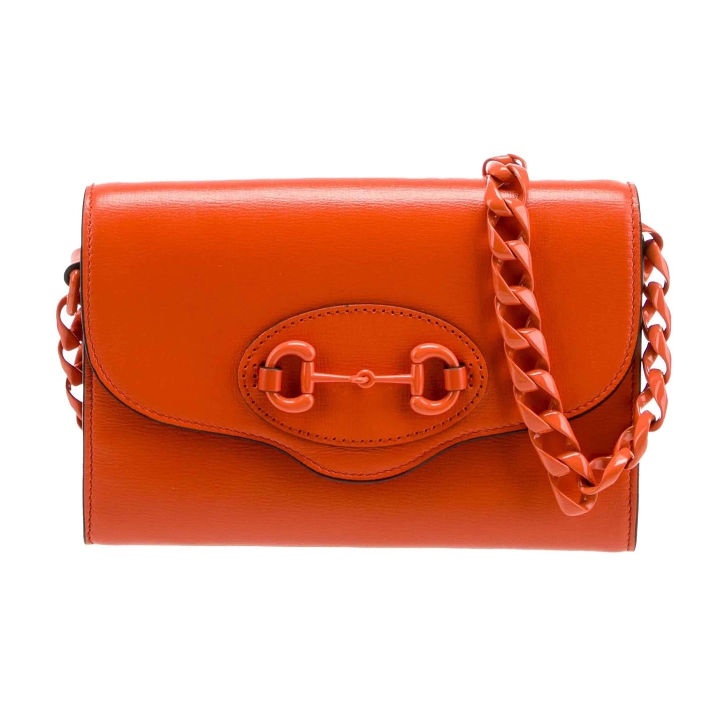 Gucci 1955 Horsebit Azalea Monochrome Bag in Orange