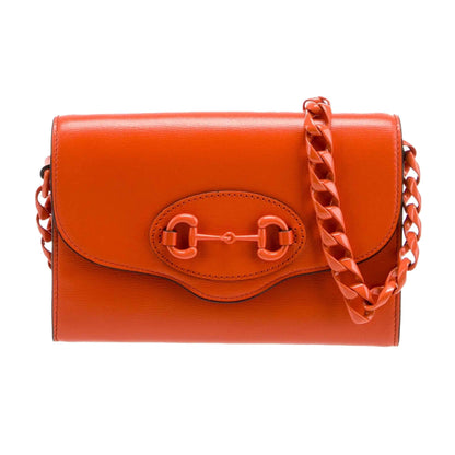 Gucci 1955 Horsebit Azalea Monochrome Bag in Orange