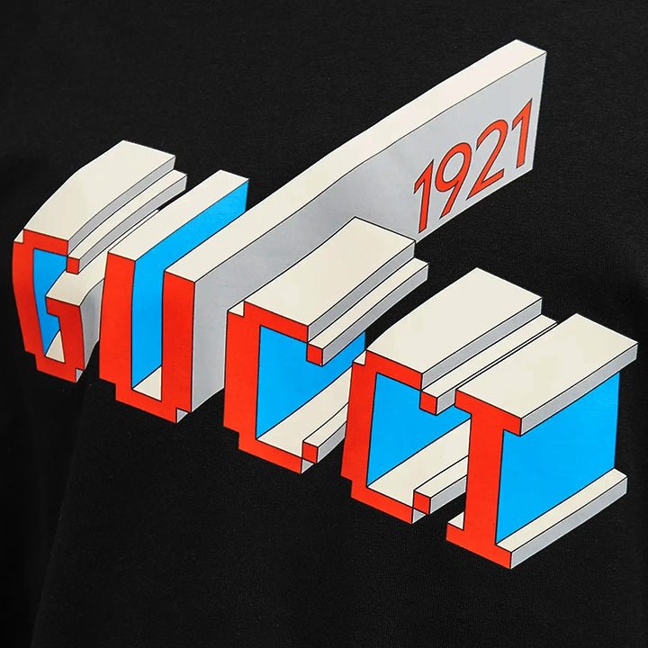Gucci 3D Logo Crewneck Sweat in Black