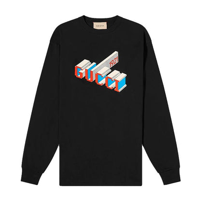 Gucci 3D Logo Crewneck Sweat in Black