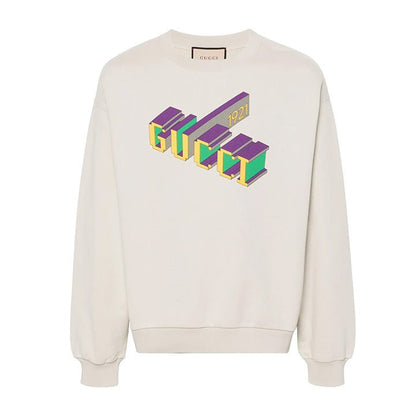 Gucci 3D Logo Crewneck Sweat in Ice