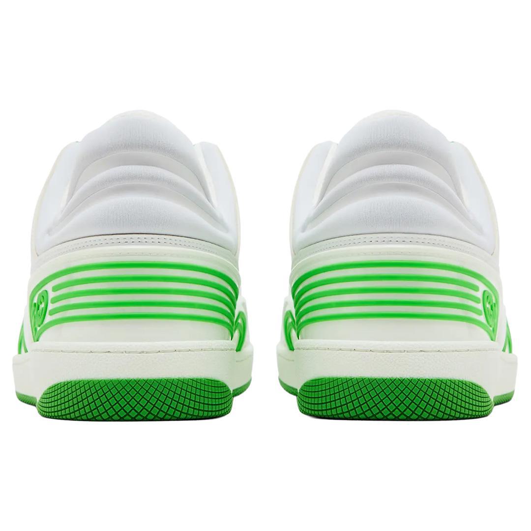 Gucci Basket Low - Top in White & Demetra GreenSneakersGucciDPUS Designer Outlet81045395147+Gucci Basket Low - Top in White & Demetra Green