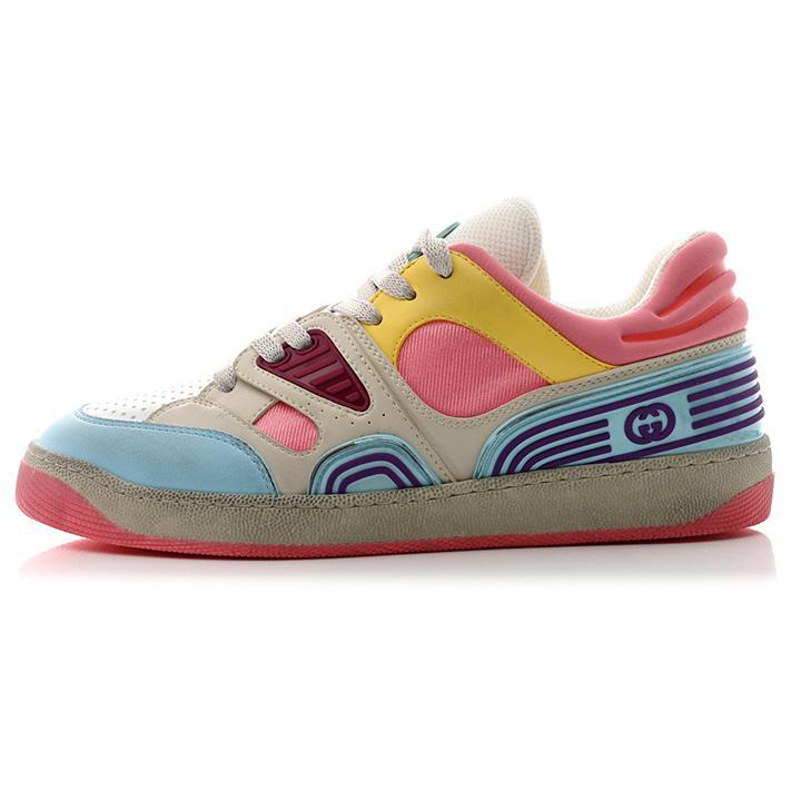 Gucci Basket Low - Top Sneakers in Light Blue Demetra PinkGucciDPUS Designer Outlet810509431139+Gucci Basket Low - Top Sneakers in Light Blue Demetra Pink