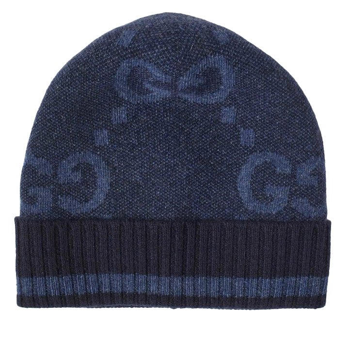 Gucci GG Cashmere Beanie Hat in Petrol Blue/ Sky BlueHatsGucciDPUS Designer OutletSGucci GG Cashmere Beanie Hat in Petrol Blue/ Sky Blue