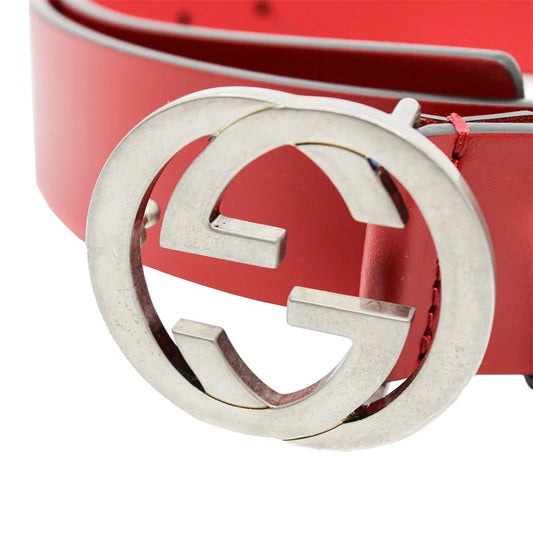 [Gucci] GG Interlocking Buckle Leather BeltBeltsGucciDPUS Designer Outlet546389-64208085956931Red85[Gucci] GG Interlocking Buckle Leather Belt