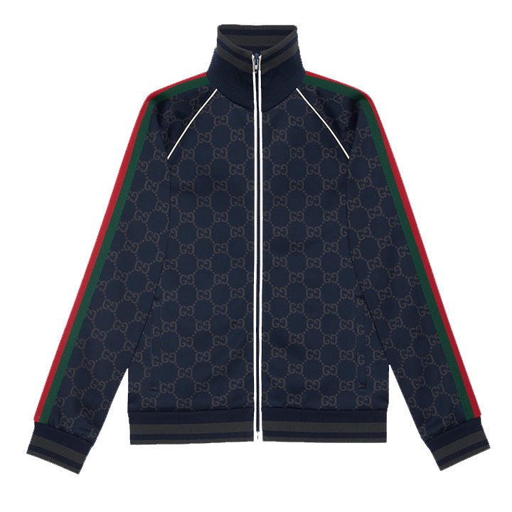 Gucci GG Jersey Track Jacket in NavyCoats & JacketsGucciDPUS Designer Outlet8132142034SGucci GG Jersey Track Jacket in Navy