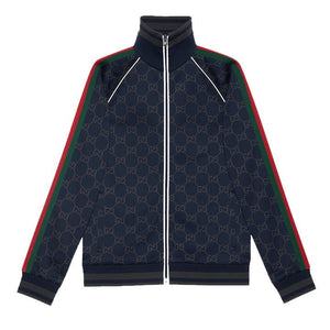 Gucci GG Jersey Track Jacket in NavyCoats & JacketsGucciDPUS Designer Outlet8132142034SGucci GG Jersey Track Jacket in Navy
