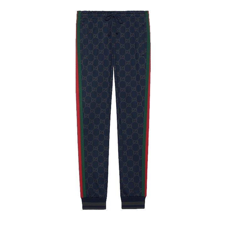 Gucci GG Jersey Track Pants in NavyTrousersGucciDPUS Designer Outlet8132142042SGucci GG Jersey Track Pants in Navy