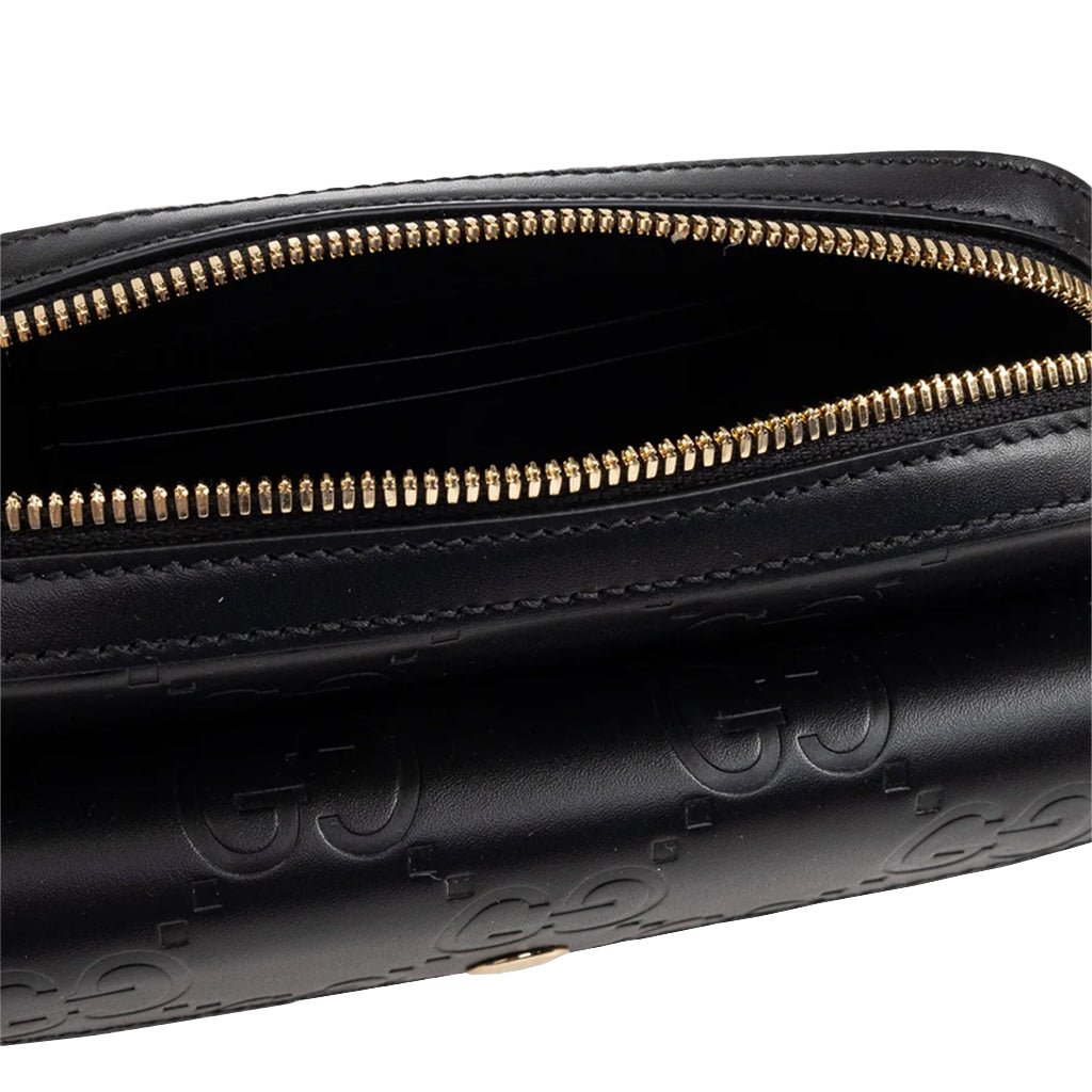 [Gucci] GG Leather Crossbody Shoulder BagBagsGucciDPUS Designer Outlet781554-10008135308405Black[Gucci] GG Leather Crossbody Shoulder Bag