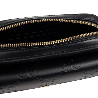 [Gucci] GG Leather Crossbody Shoulder BagBagsGucciDPUS Designer Outlet781554-10008135308405Black[Gucci] GG Leather Crossbody Shoulder Bag