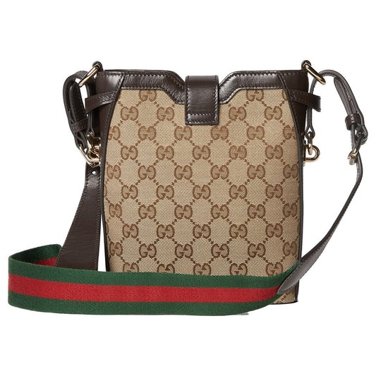 [Gucci] GG Monogram Canvas & Leather Shoulder Bucket BagBagsGucciDPUS Designer Outlet782919-97628133453441Brown[Gucci] GG Monogram Canvas & Leather Shoulder Bucket Bag