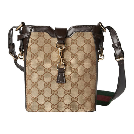 [Gucci] GG Monogram Canvas & Leather Shoulder Bucket BagBagsGucciDPUS Designer Outlet782919-97628133453441Brown[Gucci] GG Monogram Canvas & Leather Shoulder Bucket Bag