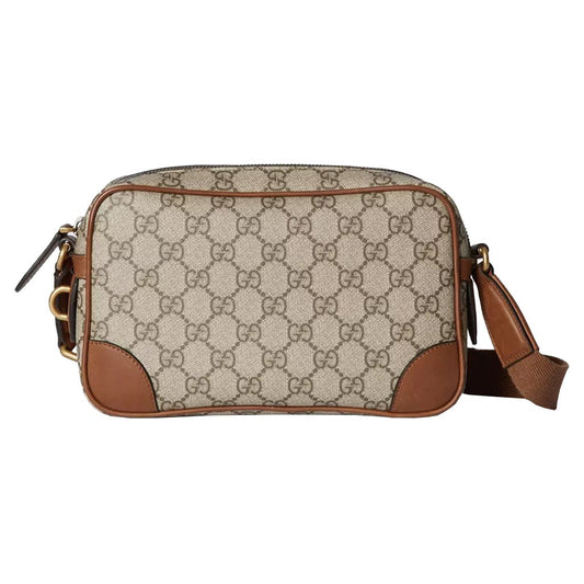 Gucci GG Monogram Crossbody Camera BagBagsGucciDPUS Designer Outlet821216-97838137803624BrownGucci GG Monogram Canvas Crossbody Camera Bag with brown leather trim