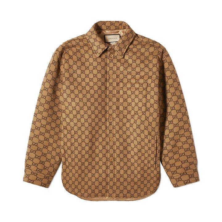 Gucci GG Monogram Overshirt in CamelOvershirtGucciDPUS Designer OutletAAK0583946Gucci GG Monogram Overshirt in Camel