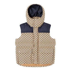 Gucci GG Panel Down Vest in BeigeCoats & JacketsGucciDPUS Designer Outlet813316630146Gucci GG Panel Down Vest in Beige