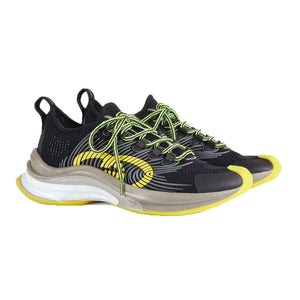 Gucci Interlocking - G Lace - Up Runners in Black/YellowSneakersGucciDPUS37.5Gucci Interlocking - G Lace - Up Runners in Black/Yellow