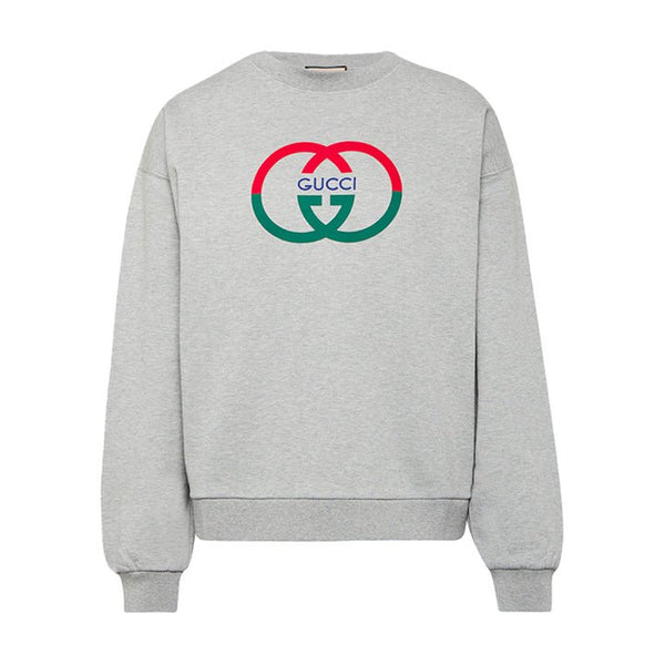 Gucci Interlocking G Logo Crewneck Sweat in Grey Melange – DPUS