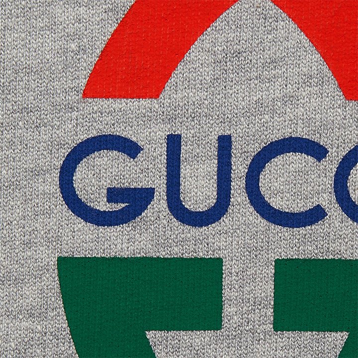 Gucci Interlocking G Logo Crewneck Sweat in Grey Melange – DPUS