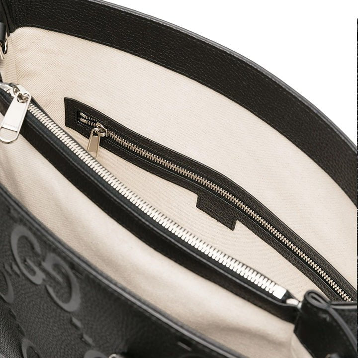 Gucci Jumbo GG Leather Tote Bag in BlackHandbagsGucciDPUS Designer Outlet8131343966Gucci Jumbo GG Leather Tote Bag in Black