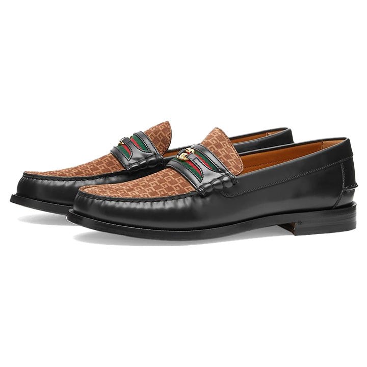 Gucci Kaveh GG Penny Loafer in BlackShoesGucciDPUS Designer Outlet810853727343Gucci Kaveh GG Penny Loafer in Black