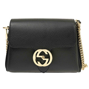 Gucci Ladies Dollar Interlocking Calf Leather Bag in BlackHandbagsGucciDPUSGucci Ladies Dollar Interlocking Calf Leather Bag in Black