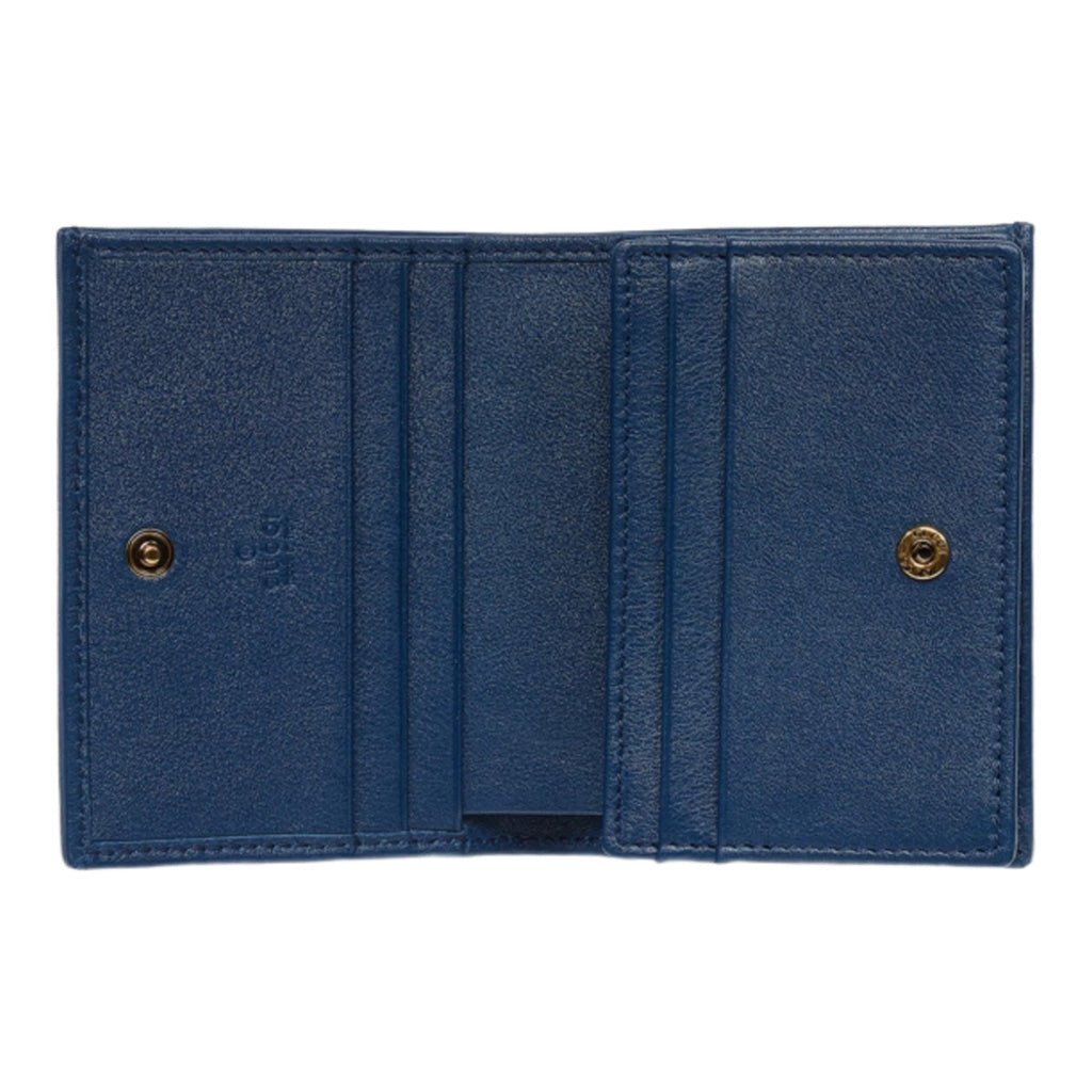 [Gucci] Leather Wallet With BambooBagsGucciDPUS Designer Outlet658244-42368104829431Blue[Gucci] Leather Wallet With Bamboo