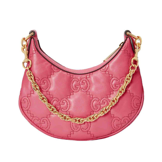 Gucci Matelasse Mini Leather Shoulder Bag in Pink