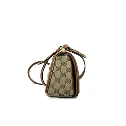 Gucci Mini Blondie BagBagsGucciDPUS Designer Outlet8137462380Beige Dark Brown GG CanvasGucci Mini Blondie Bag