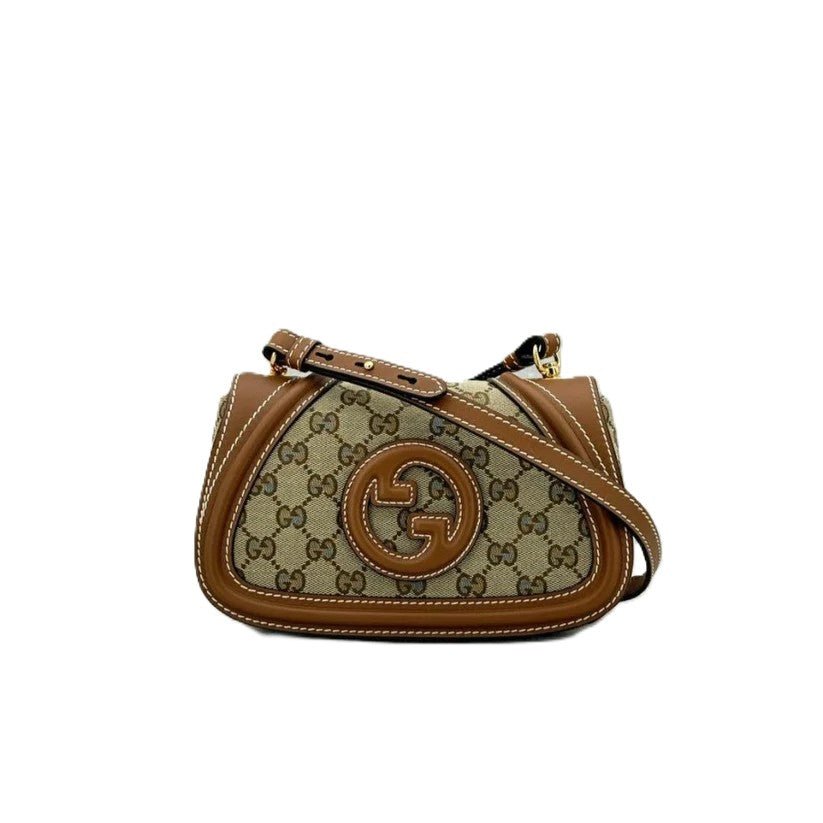 Gucci Mini Blondie BagBagsGucciDPUS Designer Outlet8137462380Beige Dark Brown GG CanvasGucci Mini Blondie Bag