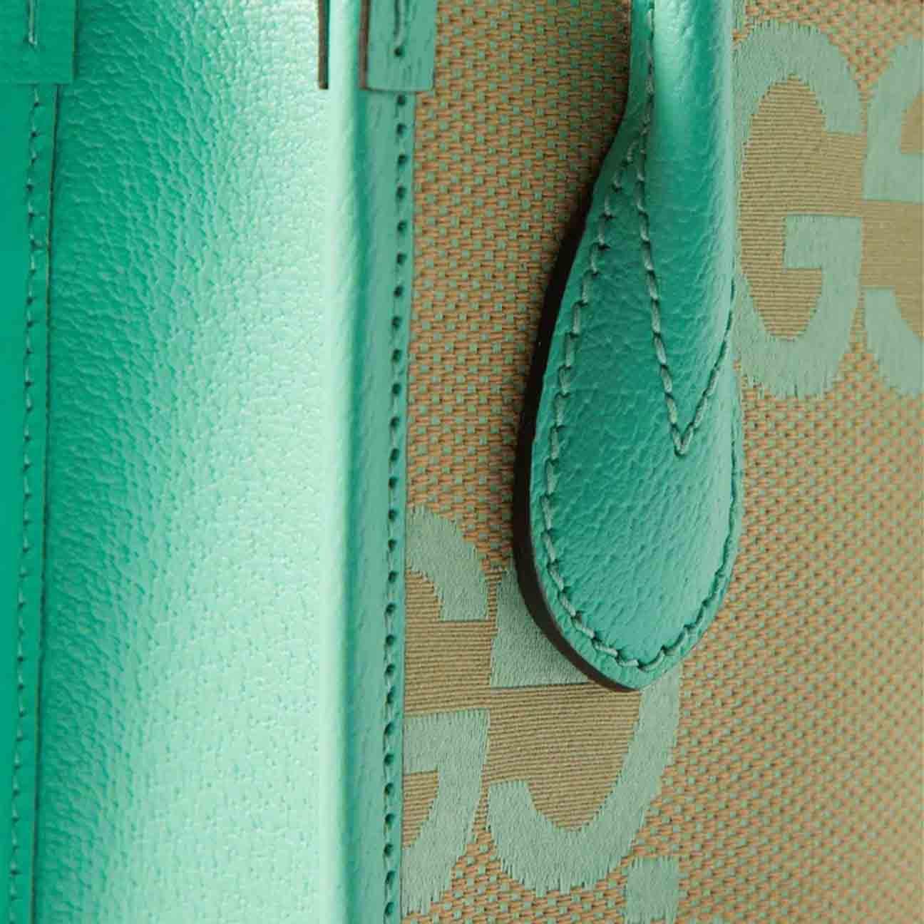 Gucci Ophidia Jumbo GG Mini Bucket Bag in Mint