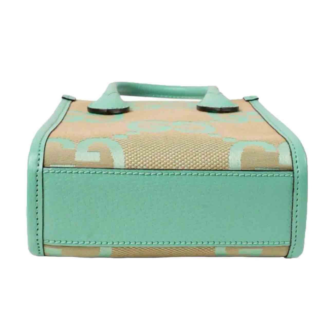 Gucci Ophidia Jumbo GG Mini Bucket Bag in Mint