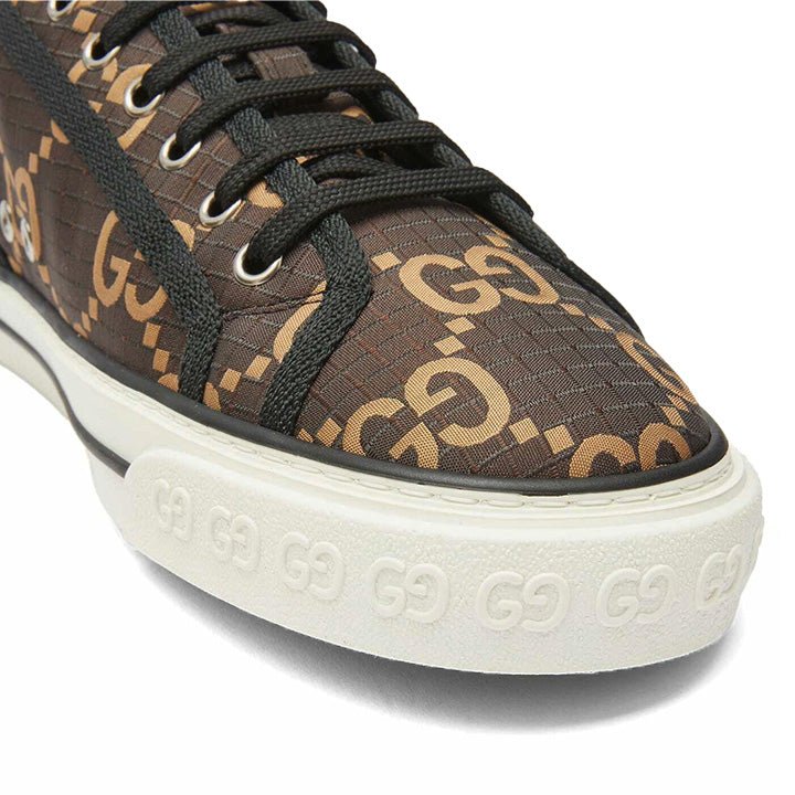 Gucci Ripstop Tennis Sneaker in Ebony BeigeSneakersGucciDPUS Designer Outlet813272457240Gucci Ripstop Tennis Sneaker in Ebony Beige