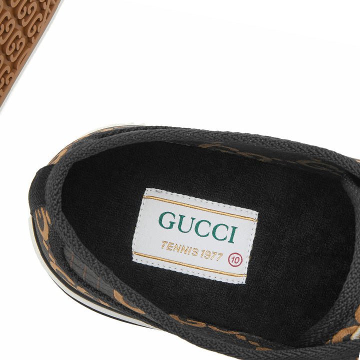 Gucci Ripstop Tennis Sneaker in Ebony BeigeSneakersGucciDPUS Designer Outlet813272457240Gucci Ripstop Tennis Sneaker in Ebony Beige