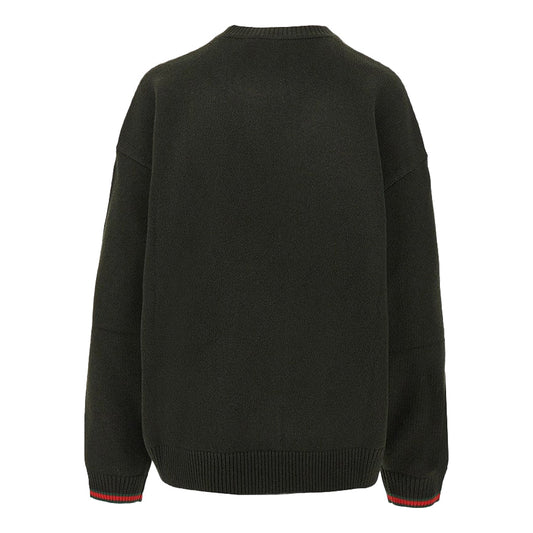 Gucci Wool Cashmere Knit With Web TrimsKnitwearGucciDPUS Designer Outlet8139457944Dark GreenXSGucci Wool Cashmere Knit With Web Trims
