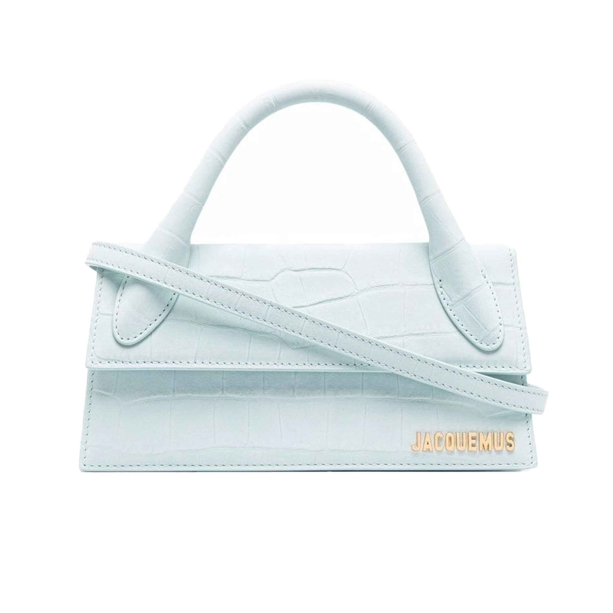 Jacquemus Le Chiquito Long Bag in Light Blue SuedeHandbagsJacquemusDPUS Designer Outlet37009431004154Jacquemus Le Chiquito Long Bag in Light Blue Suede